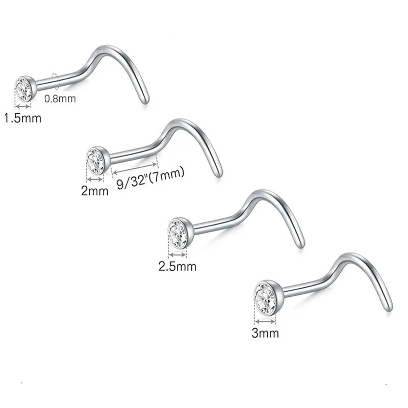 Stainless steel 28PCS nose ring nail piercing kit hypoallergenic jewelry 20gauge 241125