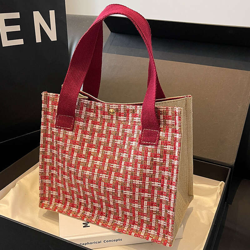 Small Handbag Women, High-End Versatile For Commuting In Autumn And Winter, Large Capacity Tote Bag, Red Souvenir Bag