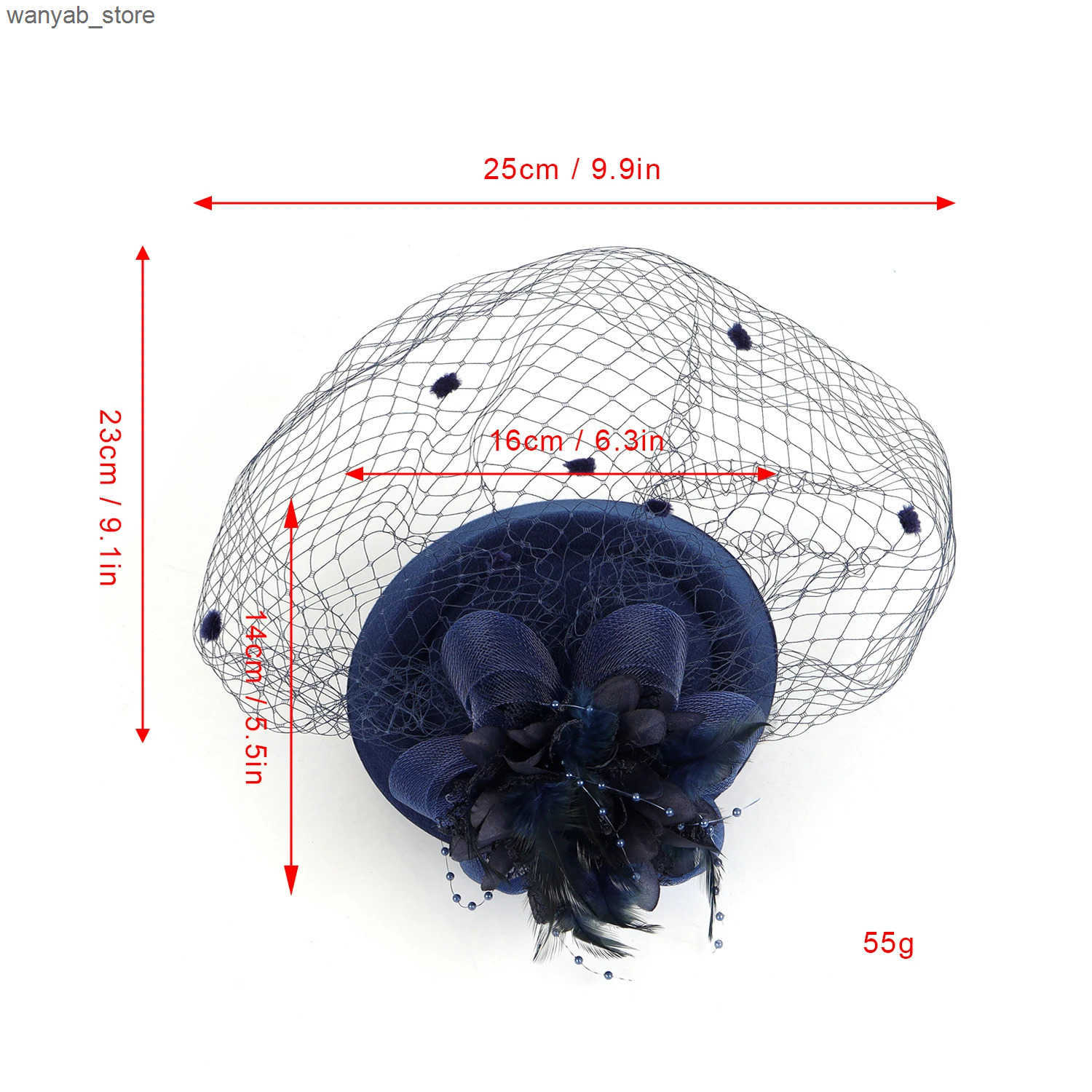 Wide Brim Hats Bucket Hats Bride Headband Perfect Gauze Felt Fabric Wedding Hat With Veil and Clip Unique Party Hat Fashion Church Hat Fascinator Fema