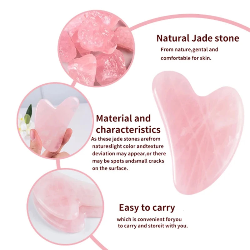 Natural Stone GuaSha Jade Beauty Scraping Massage Tools Firm Skin Care Face Gua Sha SPA Physical Therapy Gue Che Roller 241118