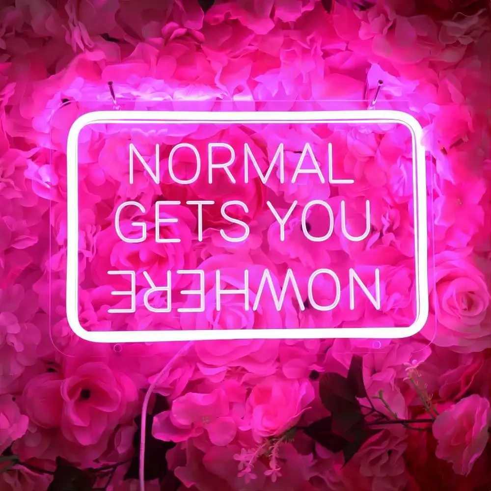 12 Colors Normal Gets You Nowhere Neon Sign Carve Led Lights For Room Decors Aesthetic Neon Light Wall Decoration Support Custom Z241130