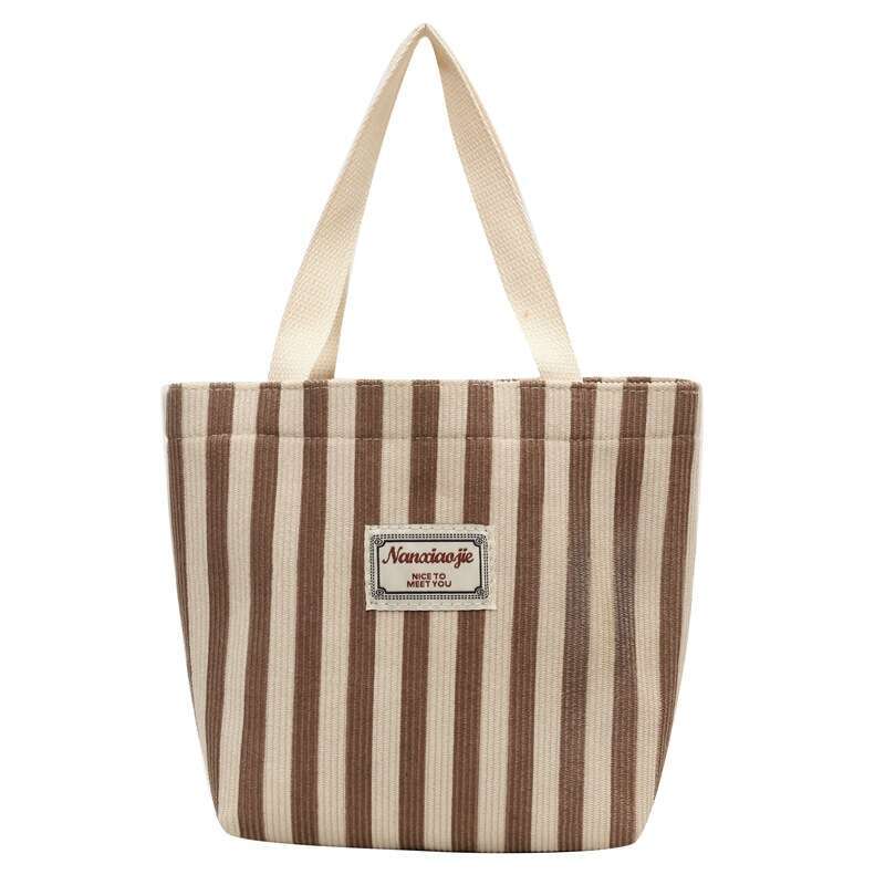 Vertical Canvas Bag, Large Capacity, Summer Style, Women's Hundred Handbag, Ins Student Class Shoulder Bag B2