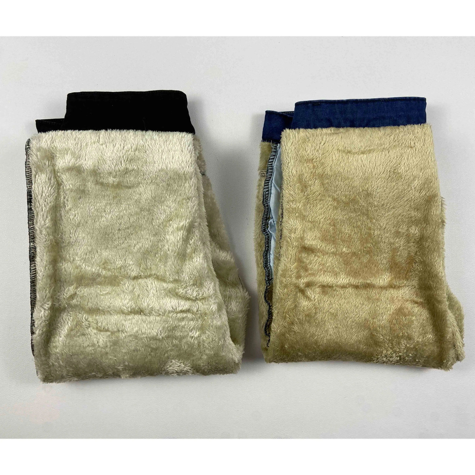 Winter Lambwool Velvet Pencil Jeans Super Warm Womens Wool Lined Tight Denim Pants Casual High Waist Thick Stretch Vaqueros 241122