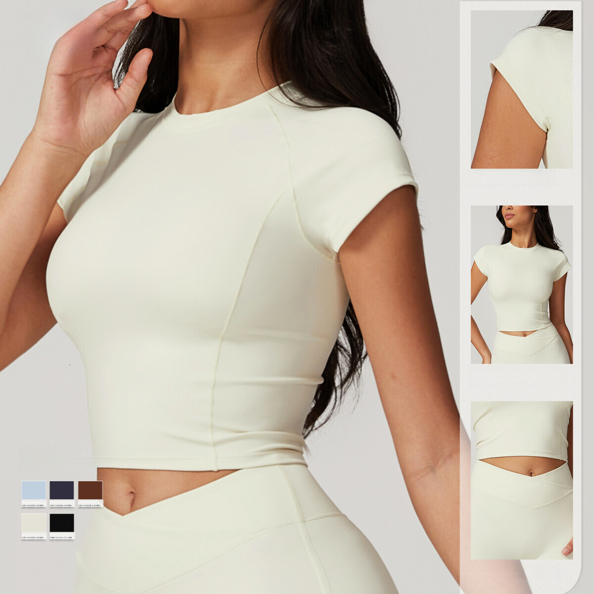 High-strength Sleeves For Running, Fitness, Short Sleeved Sports T-shirts, Women's Tight Fitting Drying