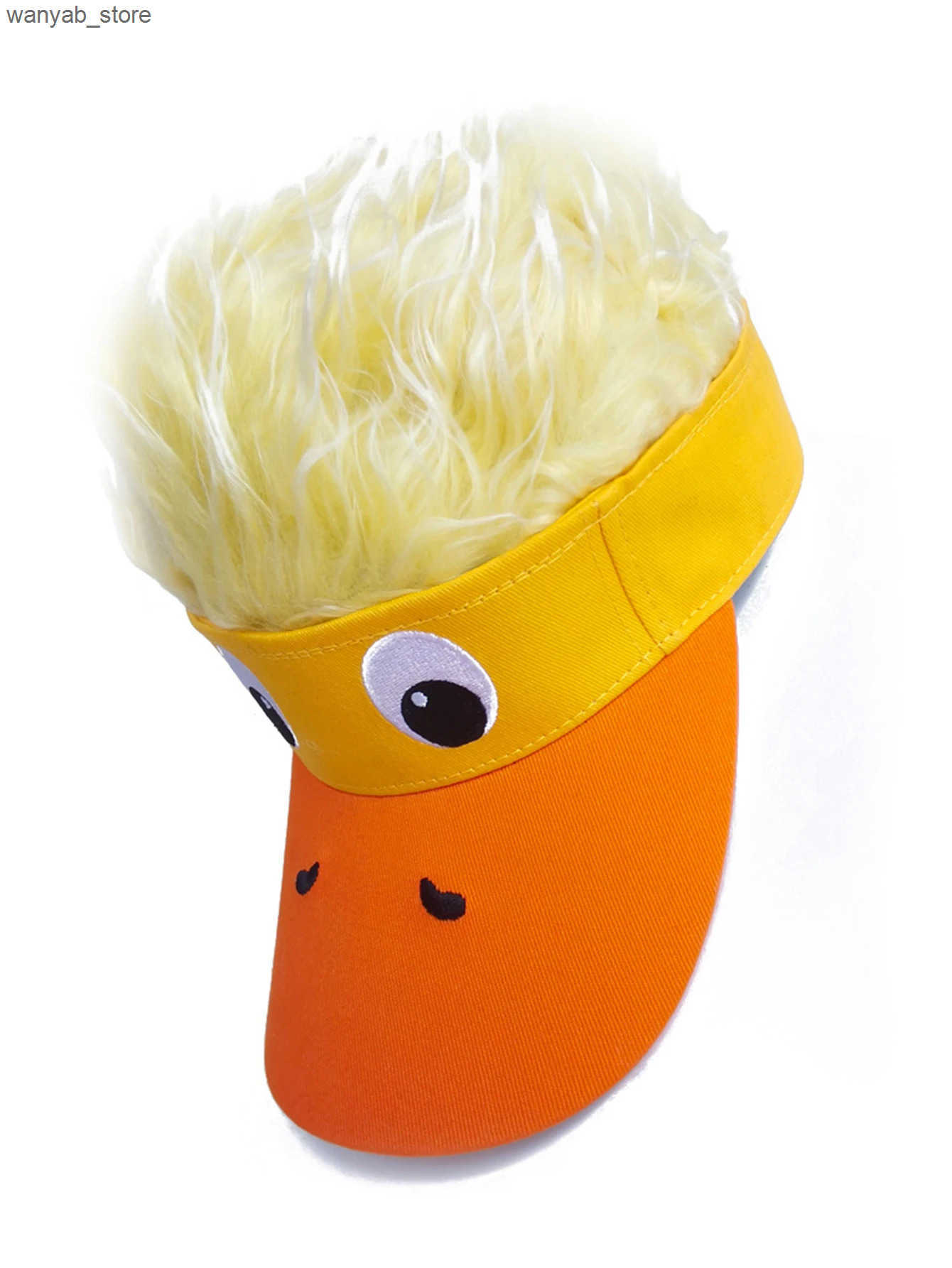 Wide Brim Hats Bucket Hats Baseball cap hip-hop hat fashion hat small yellow duck embroidered baseball cap fun wig duck tongue sun hat L240910