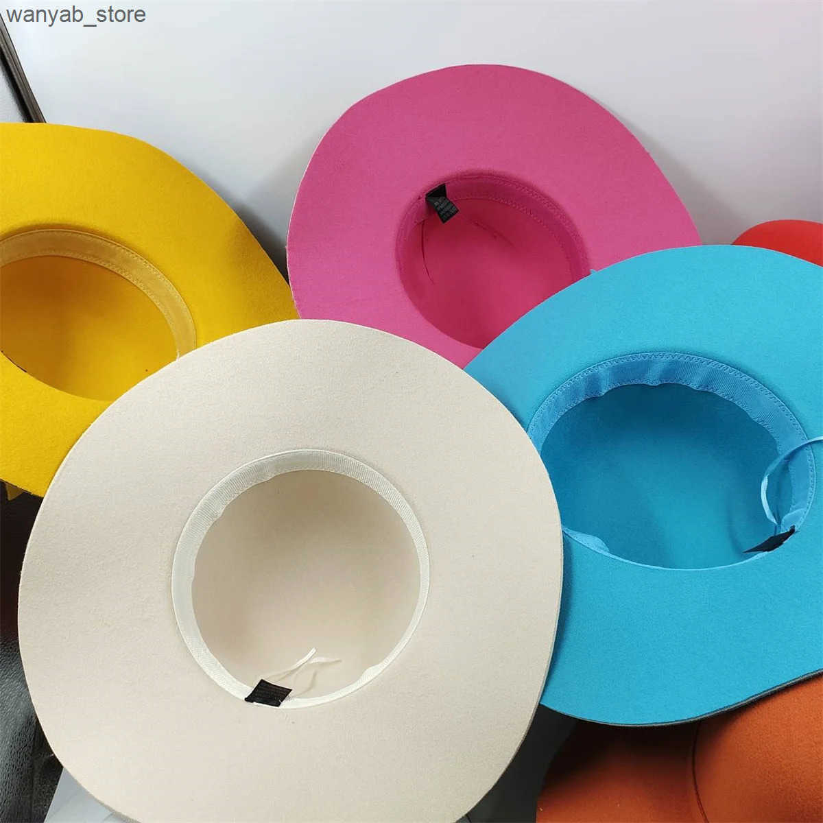 Wide Brim Hats Bucket Hats Elegant Ladies Rhinestone Fedora Hat Dome Hepburn Style Party Wedding Cap Felt Hat Womens Church Hat Large Brim Bucket Hat 