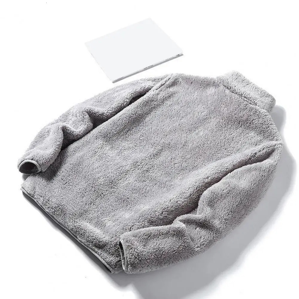 Autumn Winter Women Men Plush Coat Long Sleeve Stand Collar Zipper Placket Doublesided Thickened Faux Fur Jacket Streetwea y241120