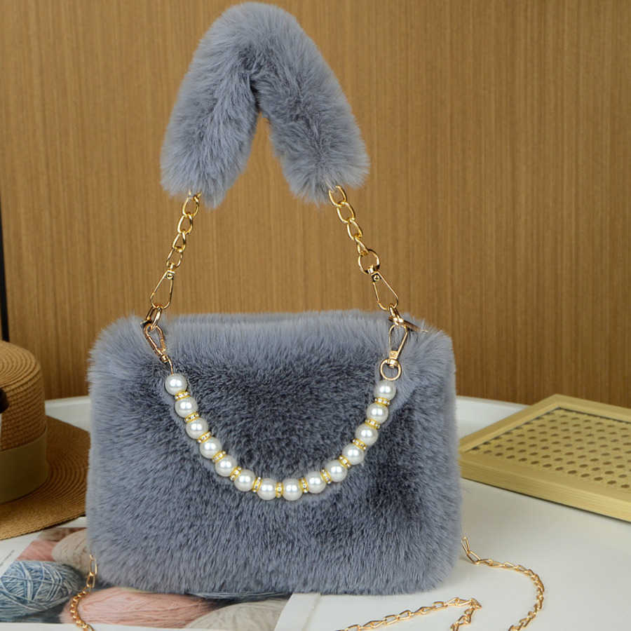 Autumn Winter Plush Designer Bag New Styles For WoMens Tote Bag Niche Chain Crossbody Bags Fashionable Small Square Bags Plush Bags 241104