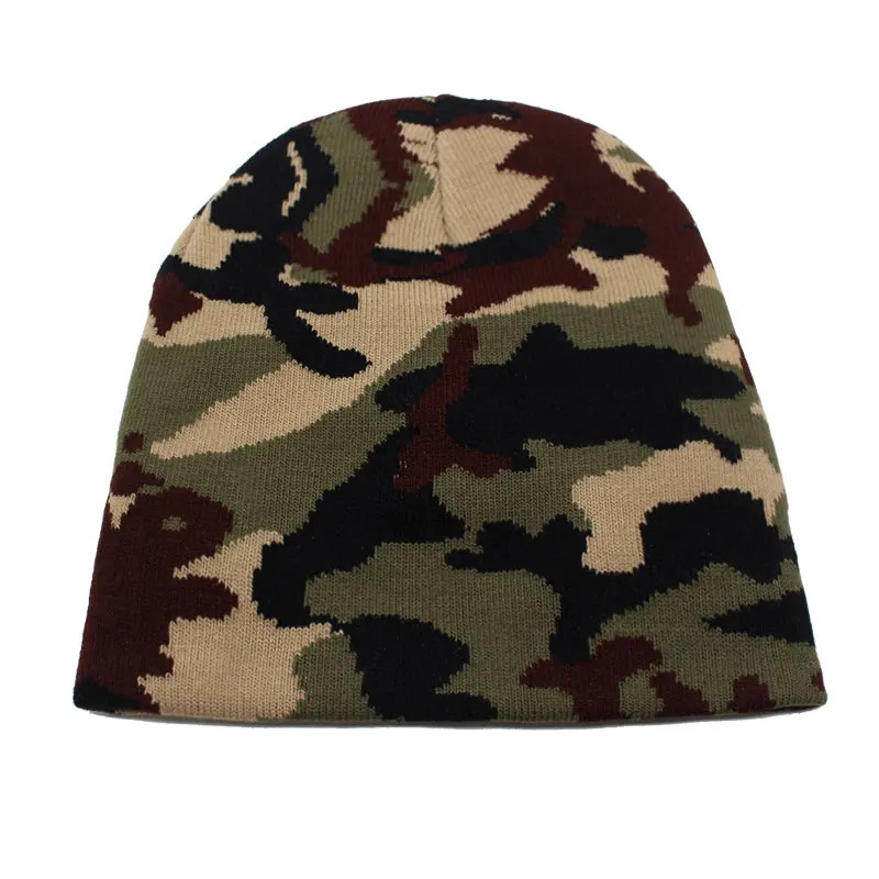 Camouflage Knitted Hat Men Beanie Women Winter Hats For Bonnet Knit Caps Autumn Warm Gorros Skullies Beanies 241125