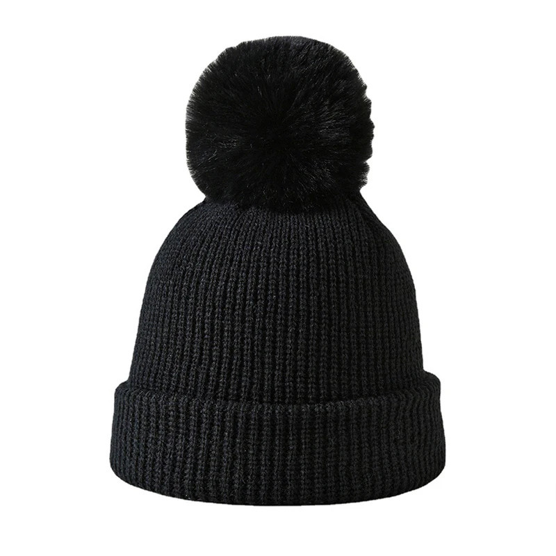 Fashion Womens Winter Pompon Knitted Caps Outdoor Unisex Warm Elastic Skullies Beanies Hat Casual Ski Skull 241125