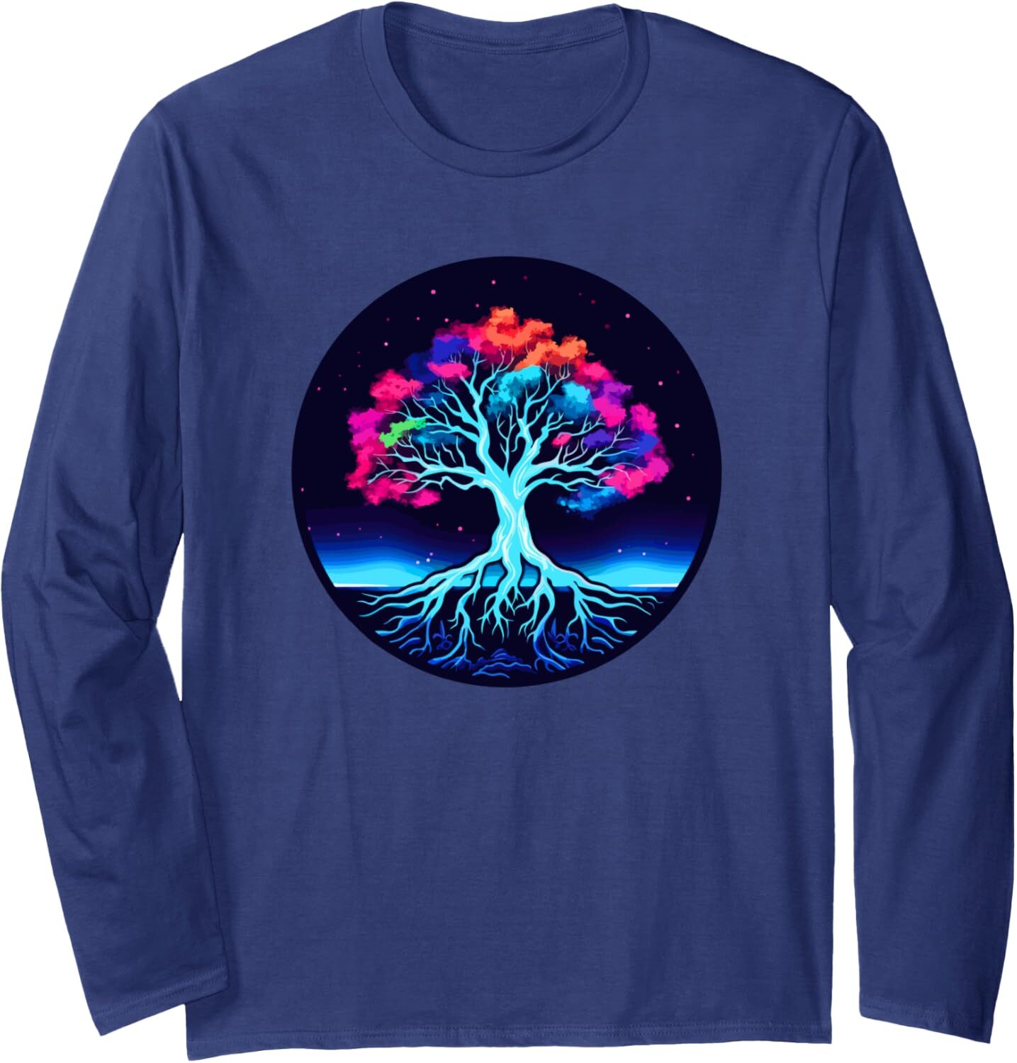 Long Sleeve Shirts for Men sweatshirt Tree of Life Long Sleeve T-Shirt T shirt Tee Streetwear Casual tops clothes Fashionable and cool