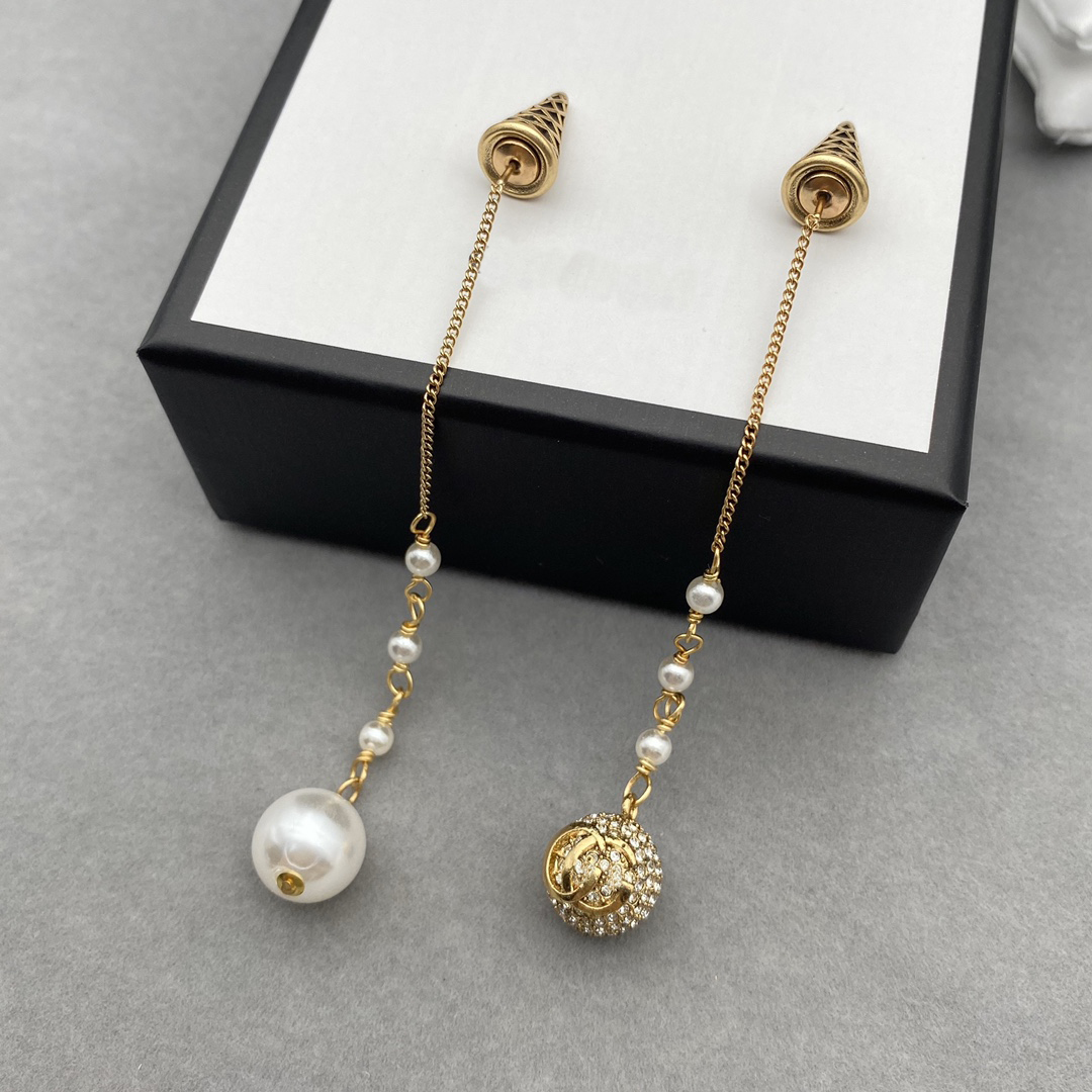 Diamond designer earrings Pearl Earring Women's pendant Jewelry Earrings Gift Colorful small full diamond