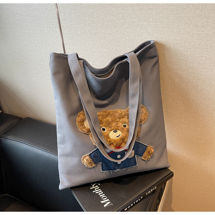 Canvas Commuting For Women, Large Capacity New Autumn And Winter Casual Shoulder Bag, College Student Class Bag Designer Bags Handbags Women