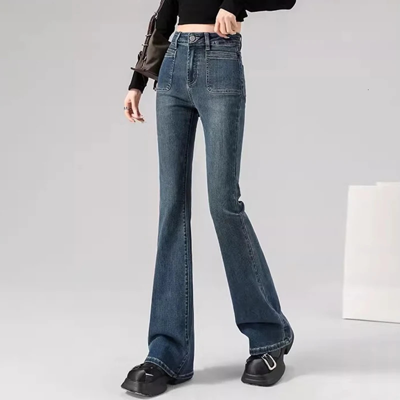 Womens high waisted retro sparkling jeans womens Korean Y2k 2000s bell bottoms womens streetwear gray blue denim shorts 241122