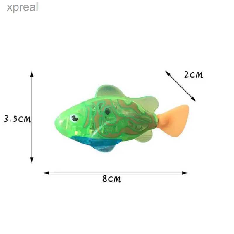 Bath Toys Summer Baby Shower Toy Flash Swimming Electronic Fish Battery Powered Simulation Water Fish Toy Childrens GiftWX1