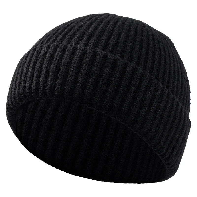 High Quality Thick Warm Male Winter Beanies Adult Casual Short Thread Hip Hop Hat Man Wool Skull Cap Unisex Woman Knitted 241125