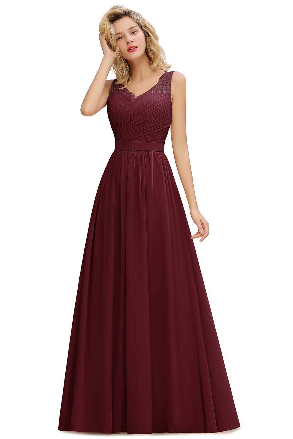 Runway Dresses Dusty Bridesmaid Dresses 2023 Chiffon Lace Long A-line Wedding Prom Formal Evening Party Gowns Robe De Soire De Mariage Y240426
