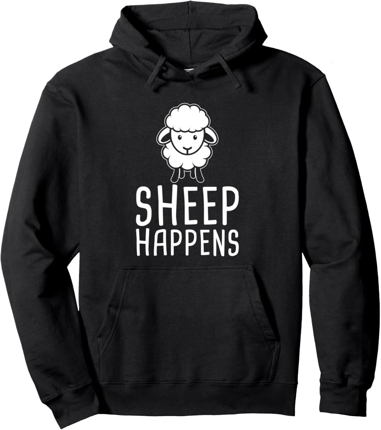 Hoodie for Mens Womens Sheep Happens Funny Farmer Sheep Lover Design Pullover Hoodie Graphic Hoodies sweatshirt Fashionable and atmospheric