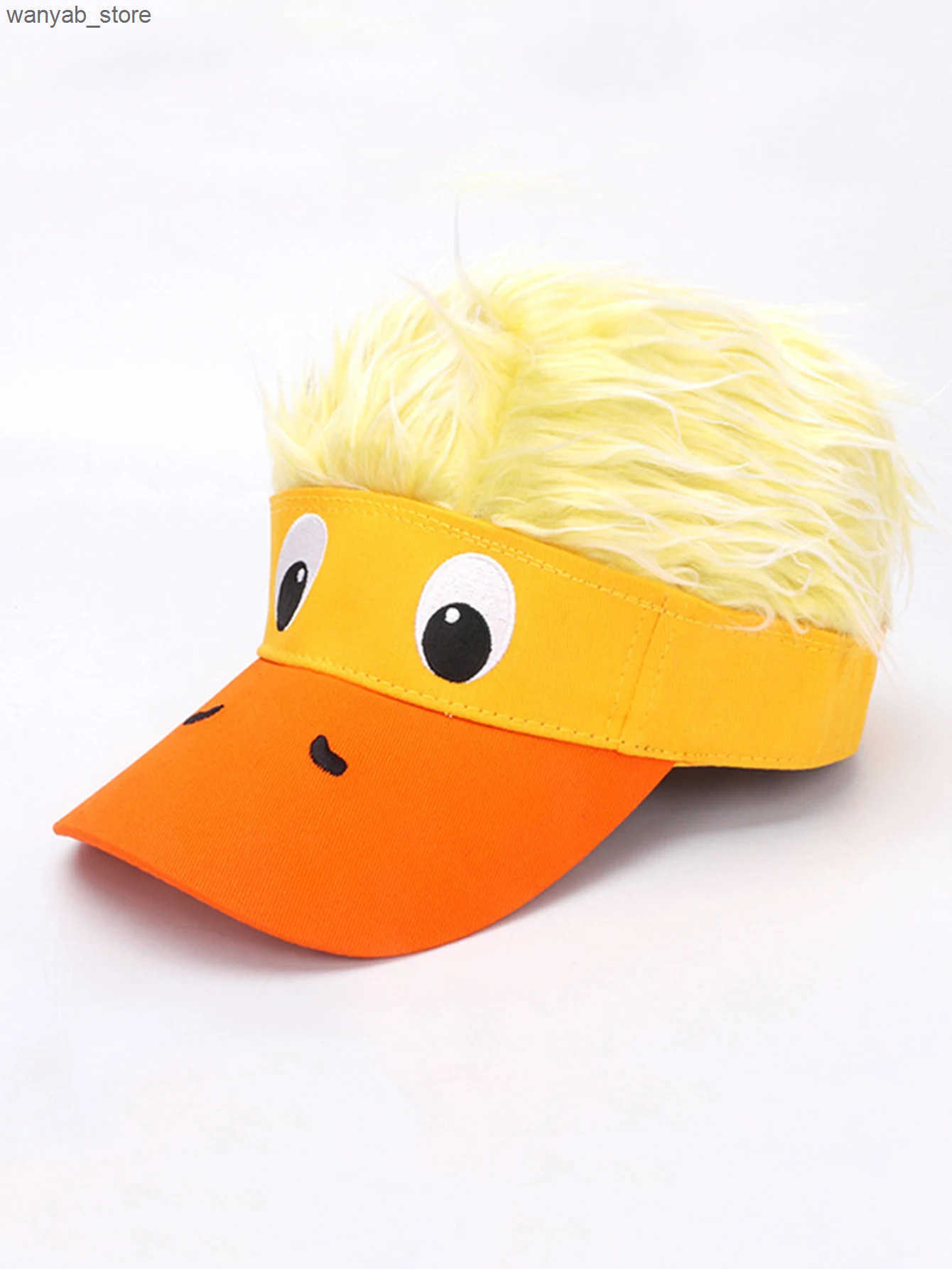 Wide Brim Hats Bucket Hats Baseball cap hip-hop hat fashion hat small yellow duck embroidered baseball cap fun wig duck tongue sun hat L240910