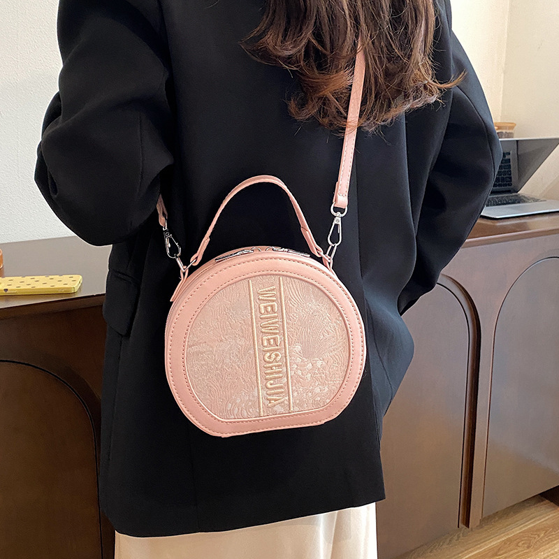 Advanced For Women, Autumn And Winter New Handbag, Small Round Bag, Fashionable Commuting Texture, Versatile Crossbody Bag Designer Bags Handbags Wome