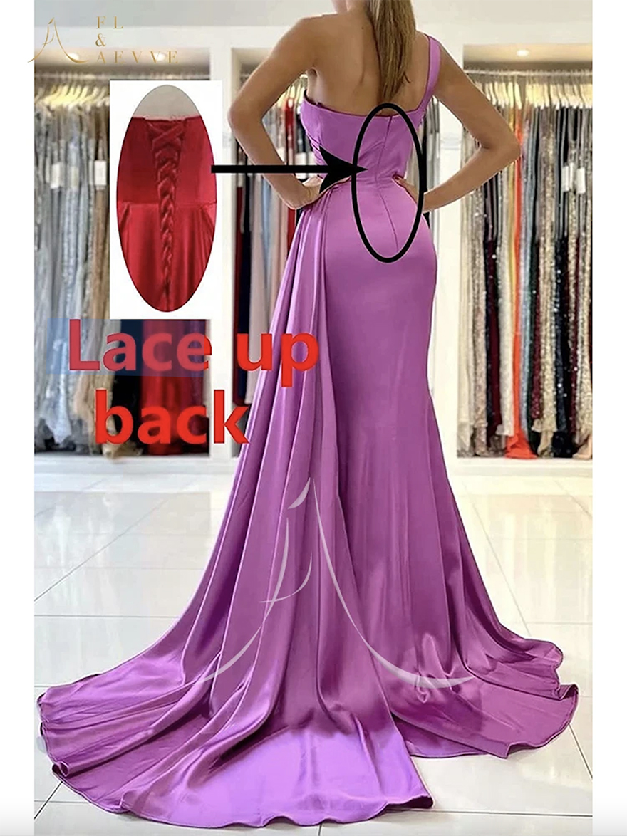 Champagne Satin Elegant Long Wedding Guest Dress for Wedding Party Formal One Shoulder Bridesmaids Dresses Robe Weddings Evening