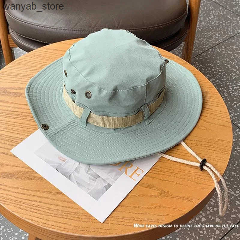 Wide Brim Hats Bucket Hats Sun Hats for Men Outdoor Fishing Cap Wide Brim Anti-UV Protection Women Bucket Hat Summer Hiking Fisherman Caps L240910