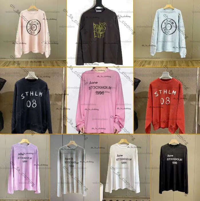 Acnes Mens Designer Hoodie High Quality Mens Hoodie Pullover Men Women Fashion Loose Sweatshirts Sweatpant Man Casual Fashion Letter Printed Clothes ace