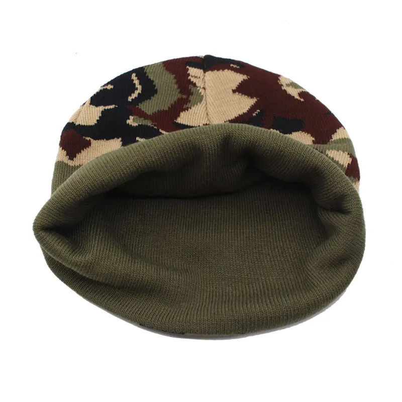 Camouflage Knitted Hat Men Beanie Women Winter Hats For Bonnet Knit Caps Autumn Warm Gorros Skullies Beanies 241125