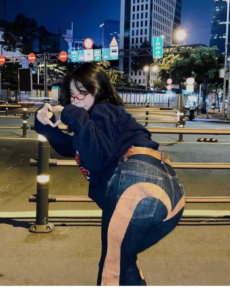 Women's Vintage Character Printing High Y2K Hip Hop Gothic American Straight Mens Loose Jeans Couple Strt Robot Z260313