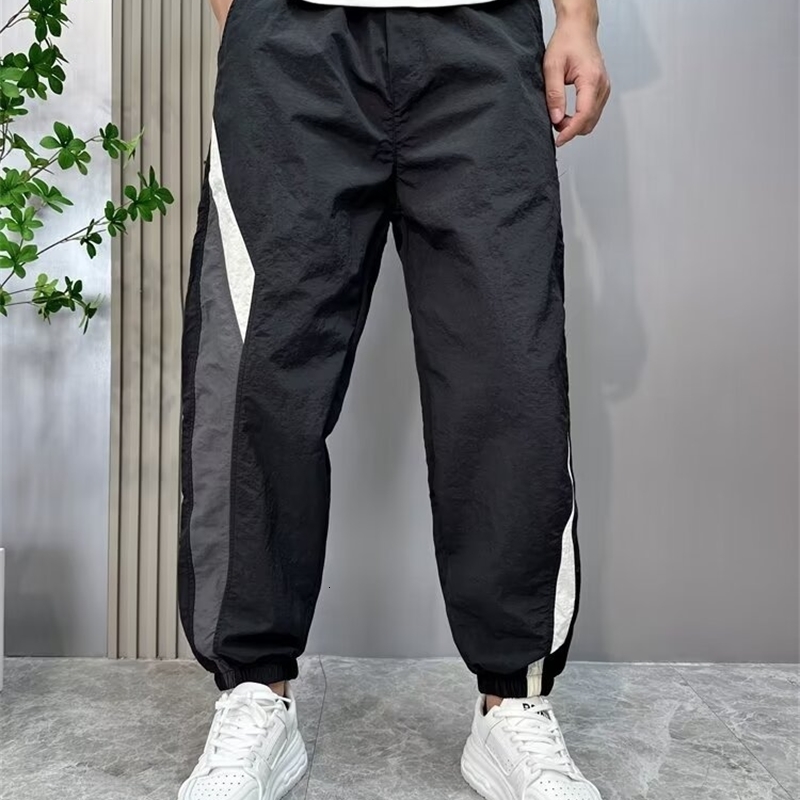 Mens Trousers Jogger Man Running Pants Jogging Summer Clothes Sport Korean Ice Silk Gym Cargo 241120