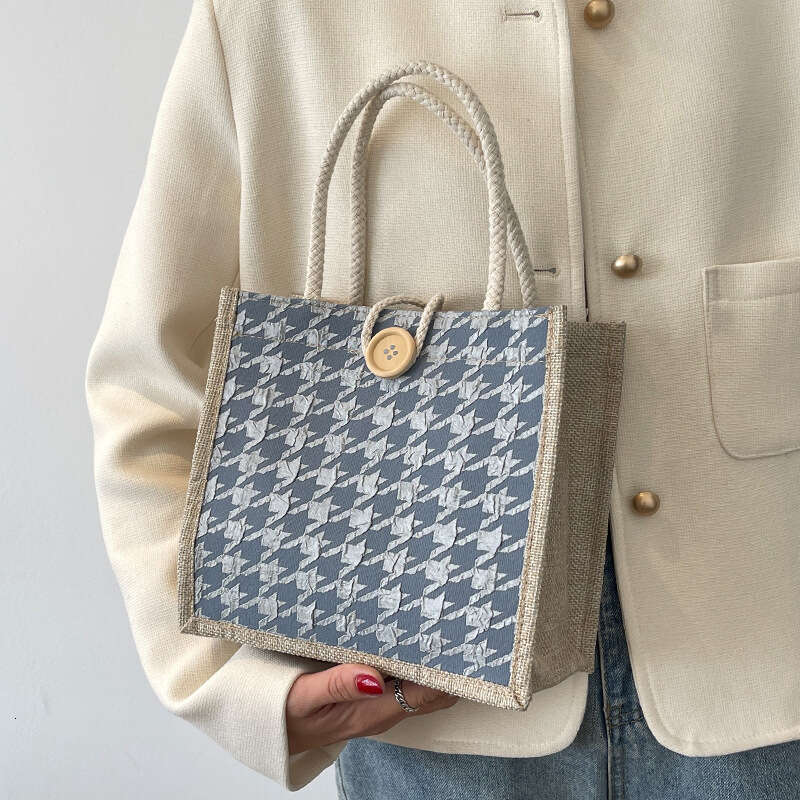 Internet Celebrity Ins En Tote New Fashionable Outdoor Canvas Bento Bag, Office Worker Rice Bag