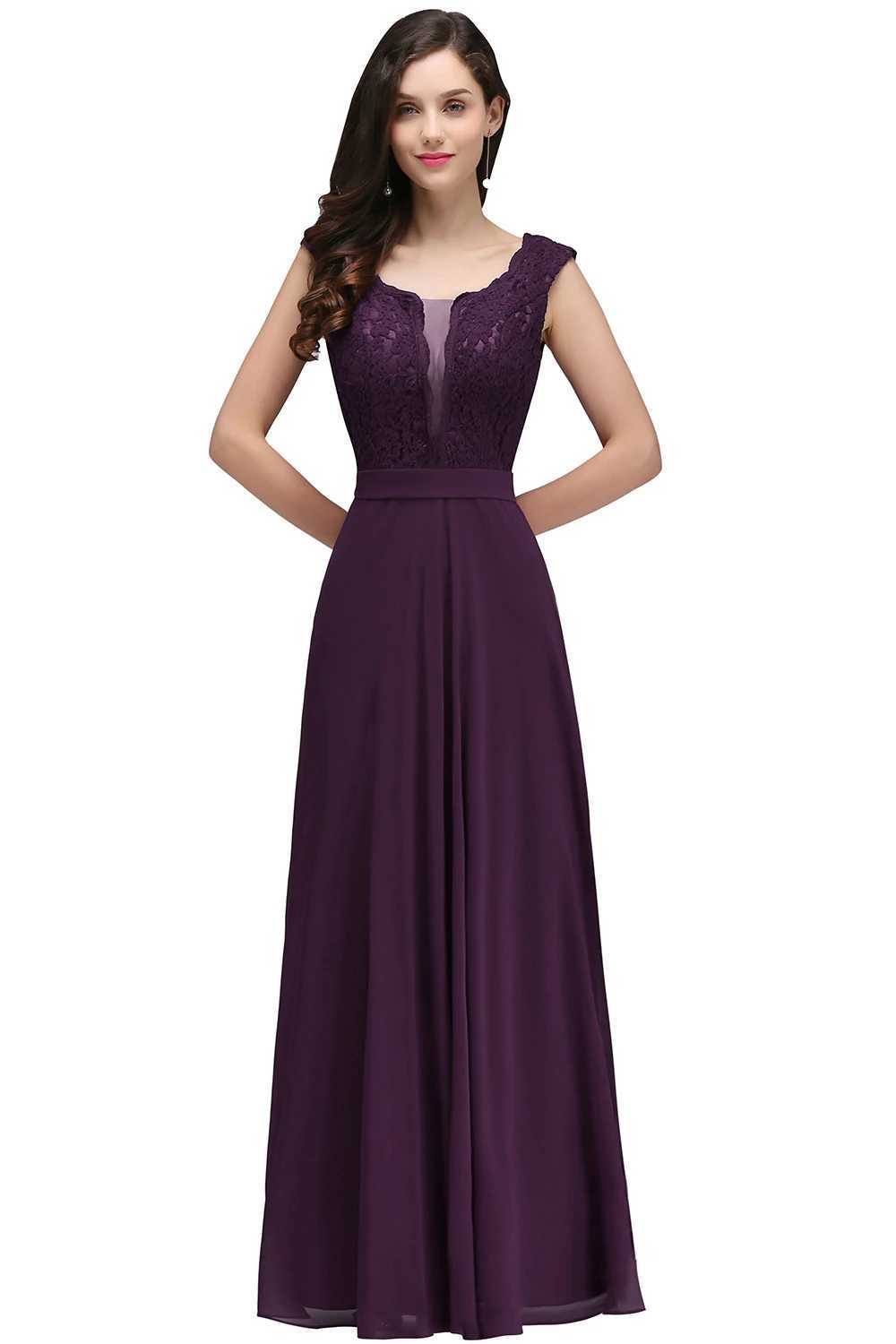 Runway Dresses Elegant Long Burgundy Evening Dresses 2023 Sexy Illusion O Neck Lace Slveless A-Line Chiffon Formal Party Prom Gowns Vestidos Y240426