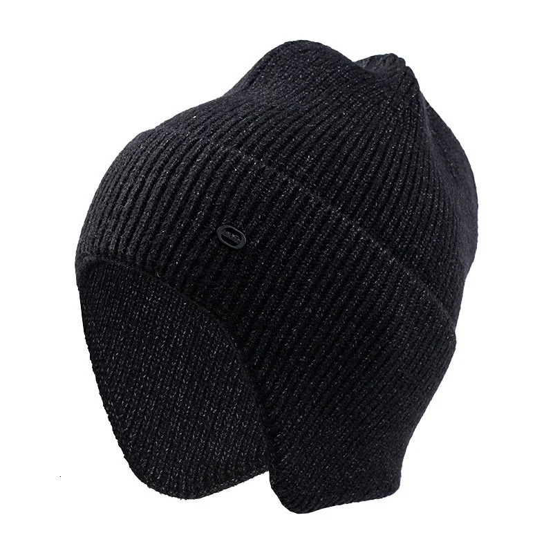 Drop High Quality Male Winter Ski Beanies Adult Hiphop Skullies Big Head Man Plus Size Knitted Hat Cap 241125