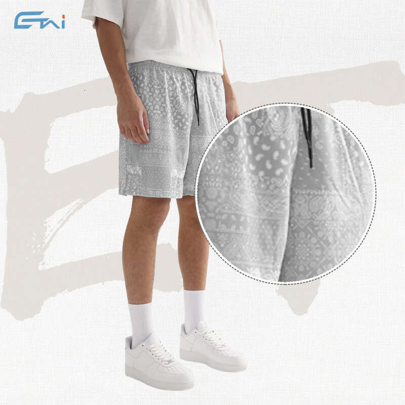 Fashion New Product Cashew Wer European And American Street Printed Summer Casual Drawstring Men's Shorts
