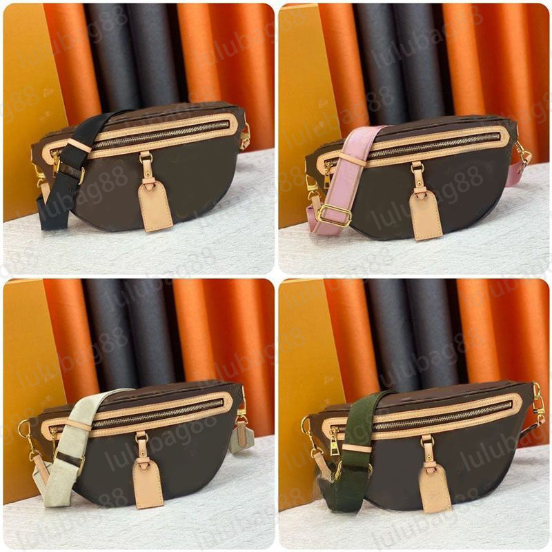 Fanny pack luxury bag waist designer bag mini bumbags flower genuine leather sac luxe crossbody waist bags for mens women zipper letter brown black fashionable xb178