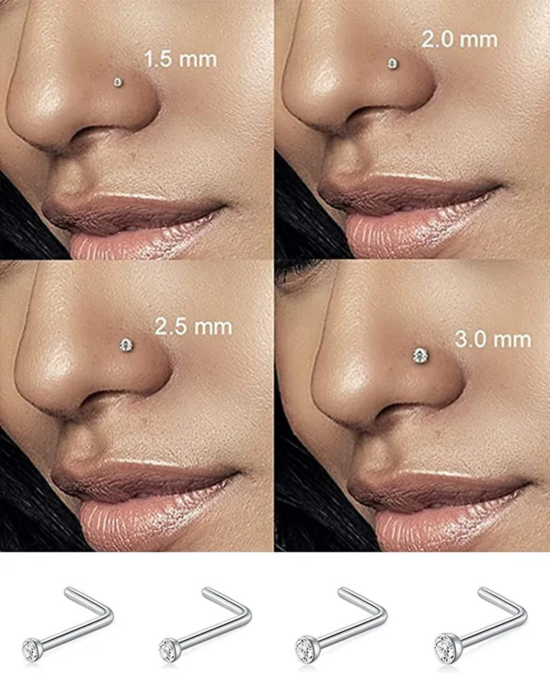 Stainless steel 28PCS nose ring nail piercing kit hypoallergenic jewelry 20gauge 241125