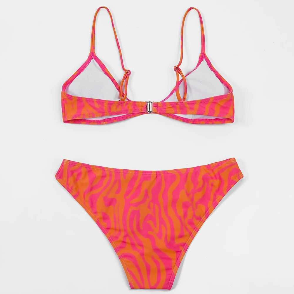 Women's Swimwear ZTVitty Print Womens Swimsuit Sexy Bikini 2022 New Collection Arrives Biquini Padded Bra Low Waist Beach Swimsuit Brazilian Swim