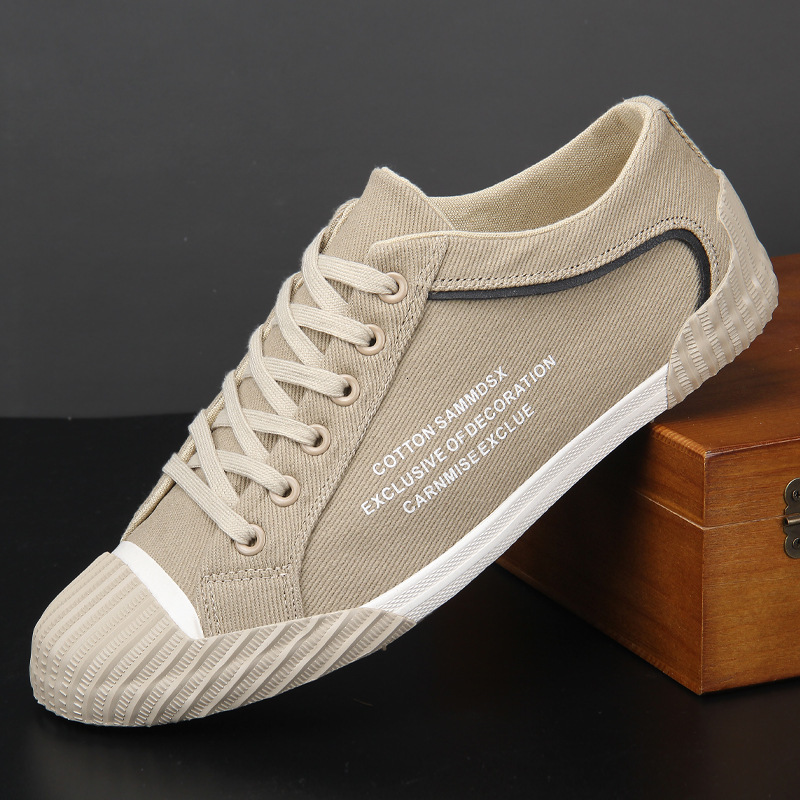 New breathable casual fashionable low top men's single foot mesh wear-resistant soft sole canvas board shoes designer versatile casual shoes
