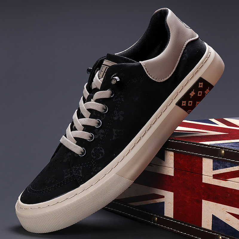 New Korean style fashionable and comfortable flat shoes, men's canvas board shoes, designer casual shoes, trendy and versatile shoes
