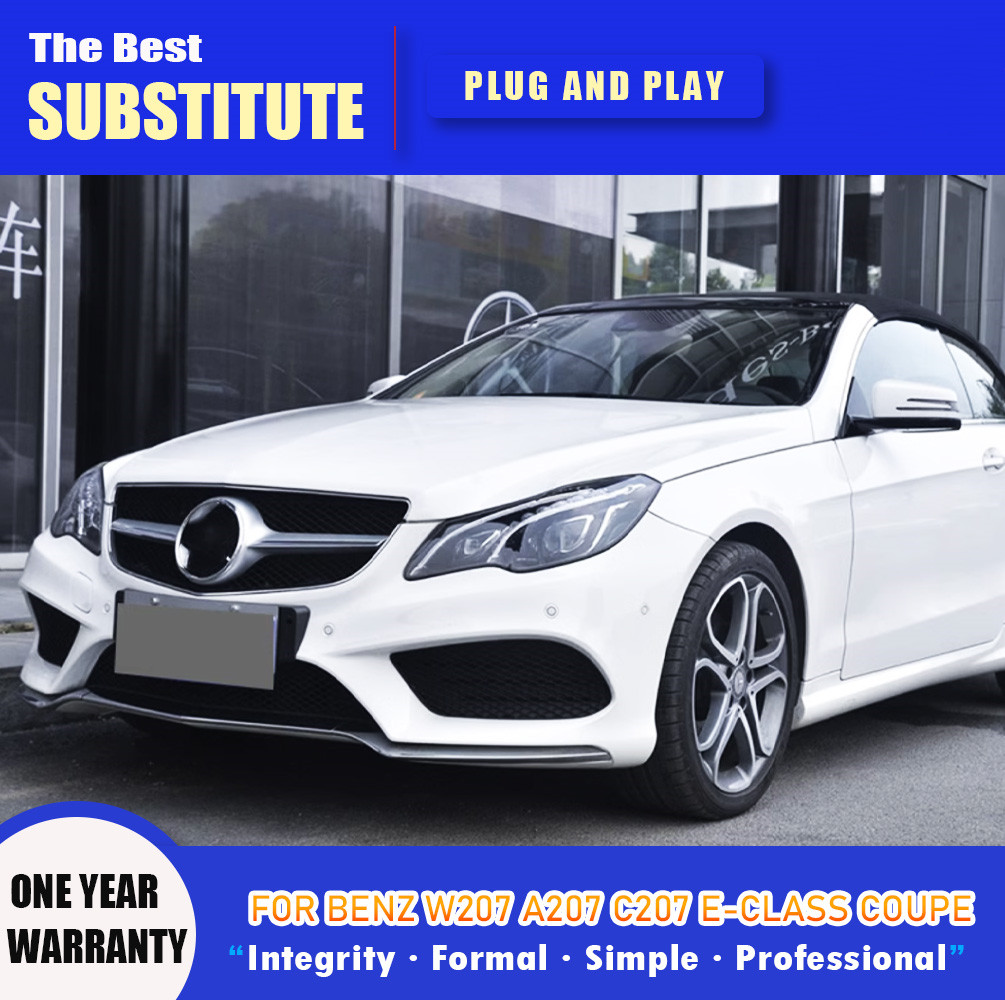 Car Styling for BENZ W207 A207 C207 E-Class Coupe LED Headlight 2009-20 17 DRL Turn Signal High Beam Angel Eye Projector Lens