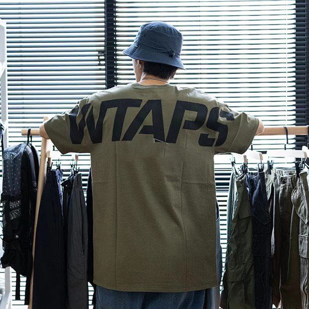 Back Print WTAPS Print T Shirt Men Women High Quality Oversize Short Sleeve T shirt Tops Tee 240428