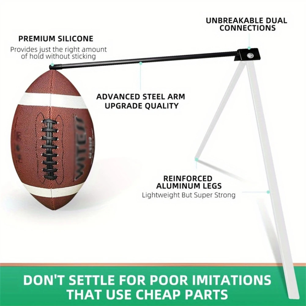 Rugby Training Practice Equipment Field Goal Kicker Tee Stand Holder Foldable Kicking Portable for 241126