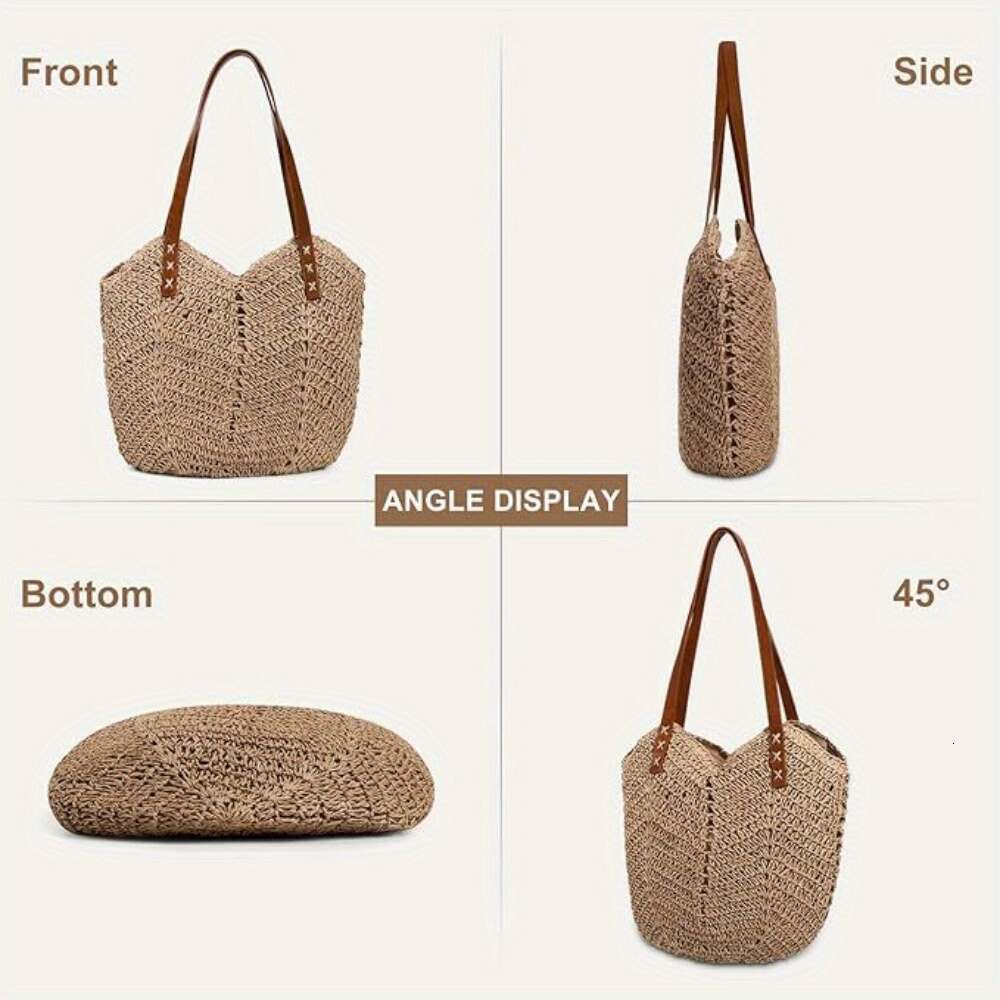 Beach Summer Hot Shoulder Bag - Soft Woven Fabric Handbag For Vacation -