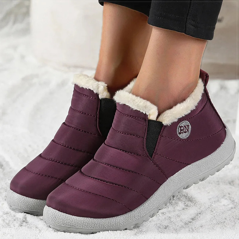 Women Shoes Warm Fur Winter Flats Slip On Flat For Casual Loafers Zapatos Mujer Sneaker 241126