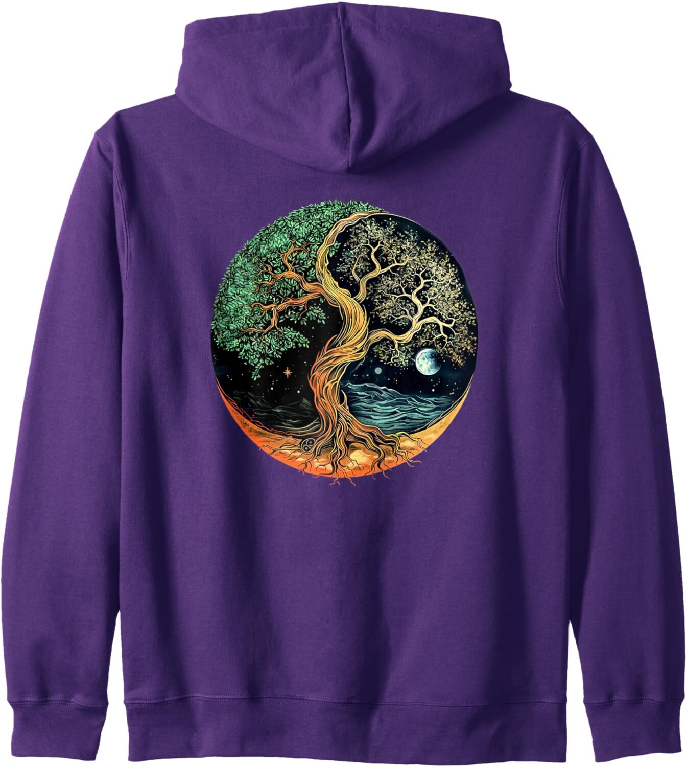 Hoodie for Mens Womens Tree of Life Yin Yang Graphic Hoodies sweatshirt Fashionable