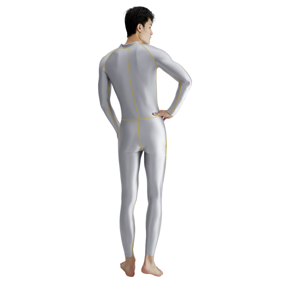 AMORESY Men Tracksuits Sets Tops Leggings Shiny Glossy Sports Fiess Running Front Zippr Overall Catsuit All-Purpose Jumpsuits