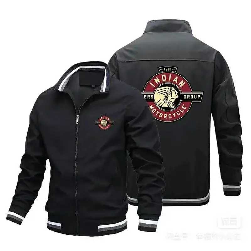 Men's Jackets Autumn high-quality Indian mens motorcycle racing jacket windproof pilot military jogging sportswear J241129