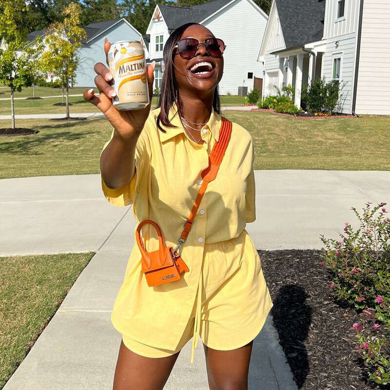 African Foreign Trade Casual Comfortable Short Sleeved Shorts European And American Women's Two-Piece Set Summer