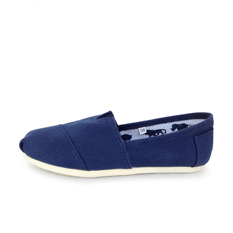 Men Women Low Comfortable Flat Shoes Summer Classic Blue Canvas Loafers Solid Color Soft Leather Linen Large Size 241126