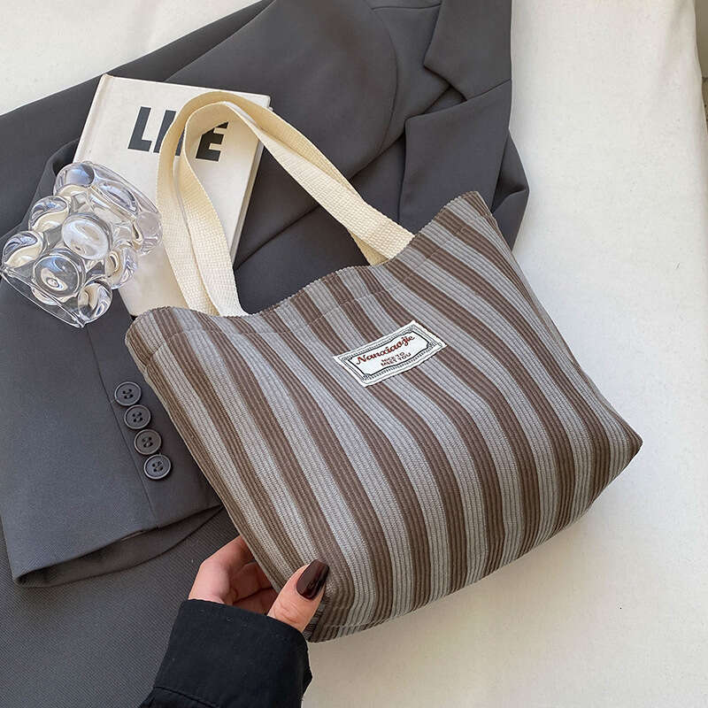 Vertical Canvas Bag, Large Capacity, Summer Style, Women's Hundred Handbag, Ins Student Class Shoulder Bag B1